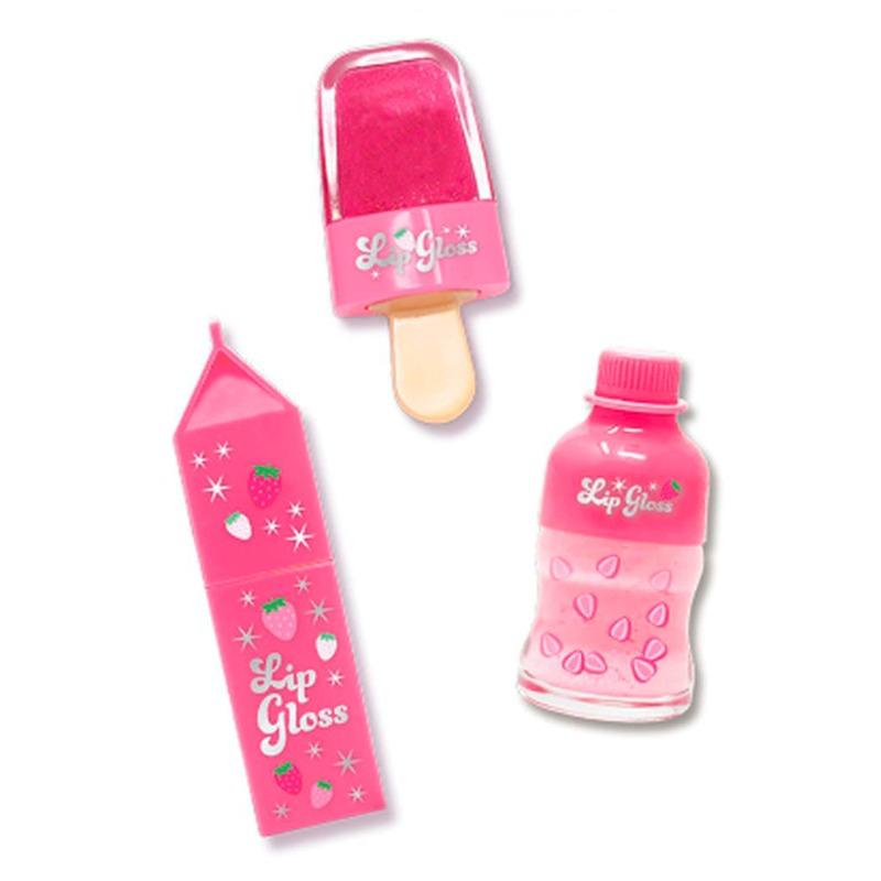 Hot Focus Strawberry Lilicious Lip Balm Set 3 Pieces