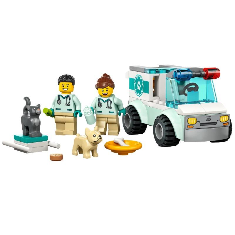 LEGO City Vet Van Rescue Building Toy Set - 58 Pcs