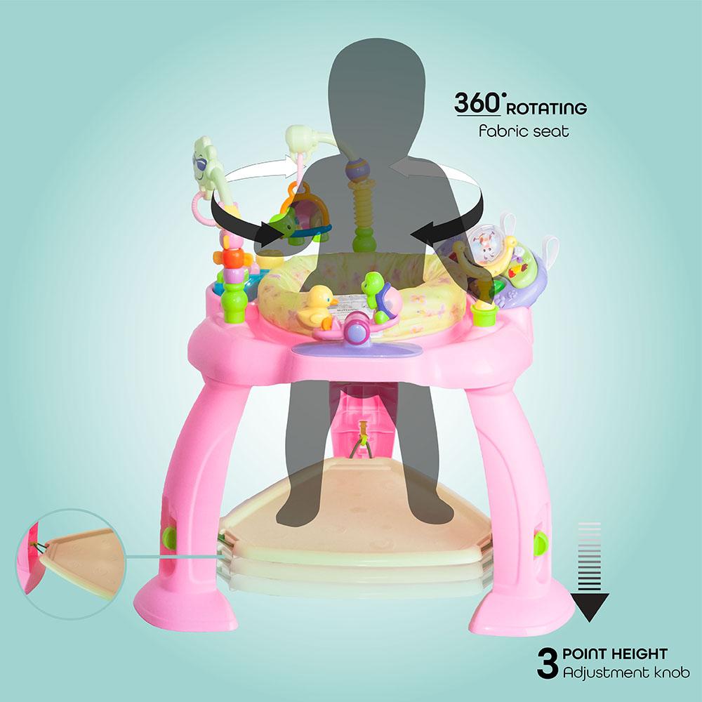 Moon Baby Jumper Activity Center With Adjustable Seat - Pink