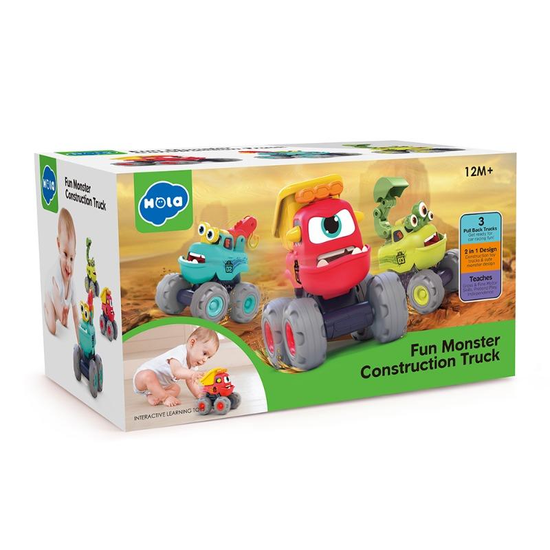 Hola Fun Monster Construction Truck Set
