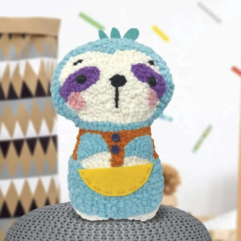 Sew Star Punch Embroidery Sloth Kit