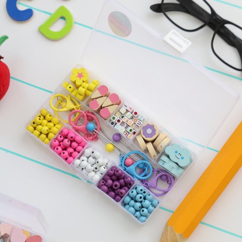 Creative Wooden Bead Keychain Kit
