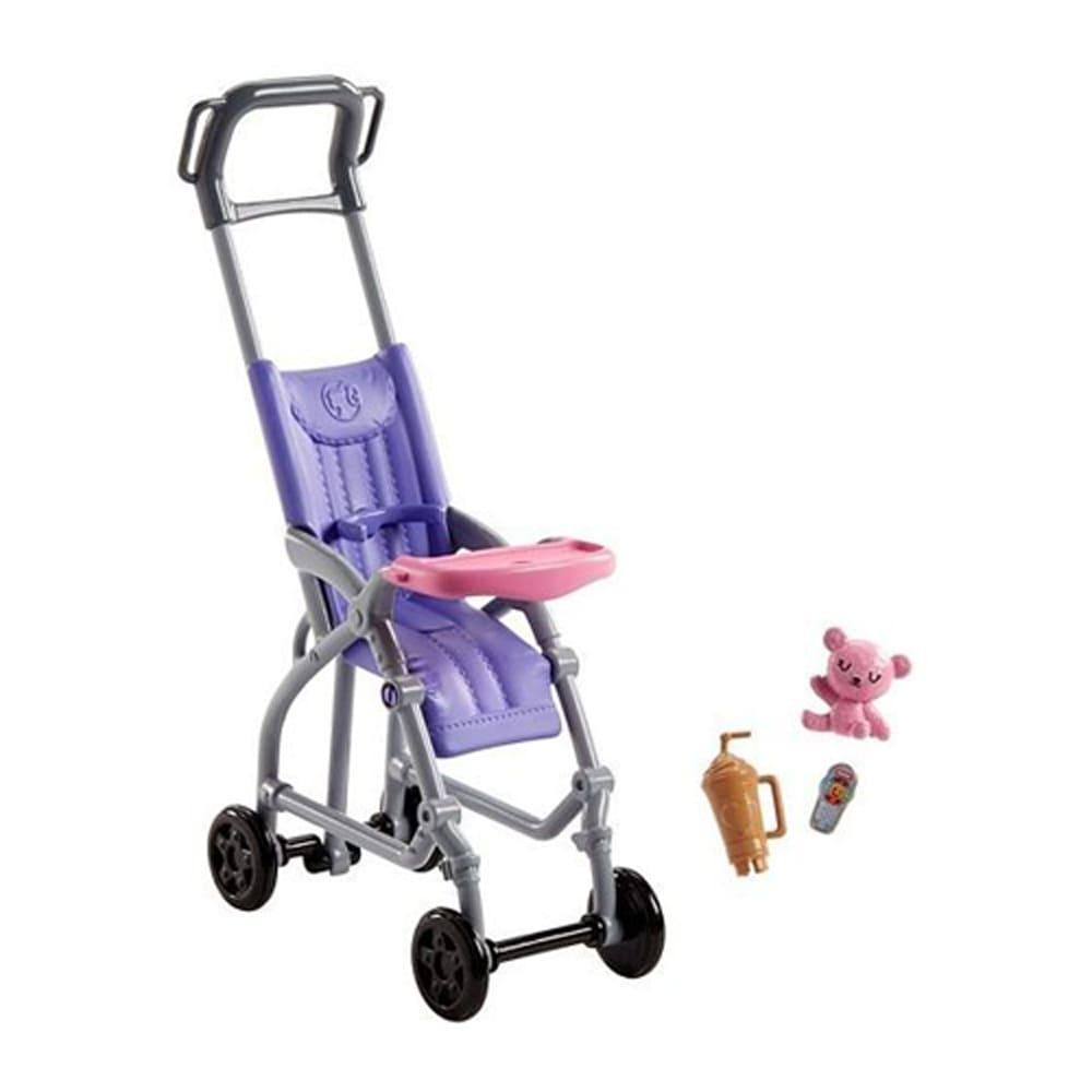 باربي - جليسة الأطفال مع طفلة وعربة