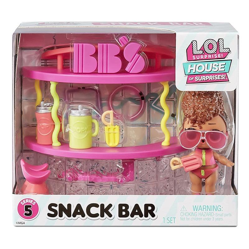 لول سربرايز - فرنيتشر بلاي ست سناك بار مع دمية