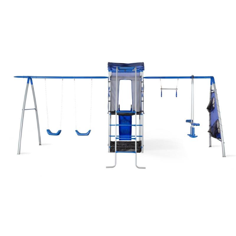 Plum Play Multiplay Tower and Slide Metal Swing Set