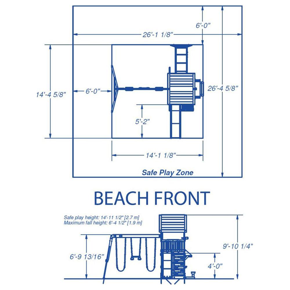 باك يارد دسكفري مجموعة الأرجوحة الخشبية بتصميم الشاطئ