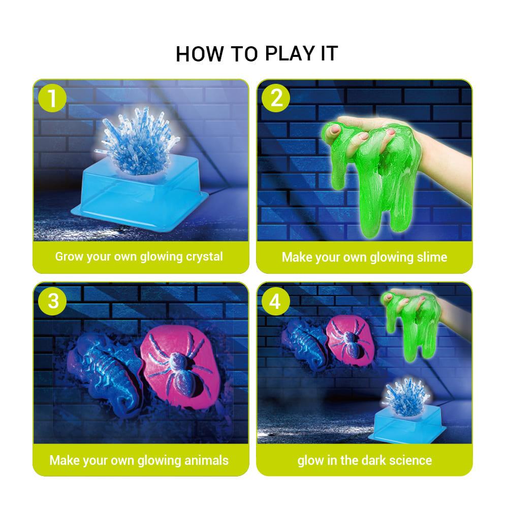 ساينس إكسبلور - مجموعة علوم الكريستال المتوهج في الظلام