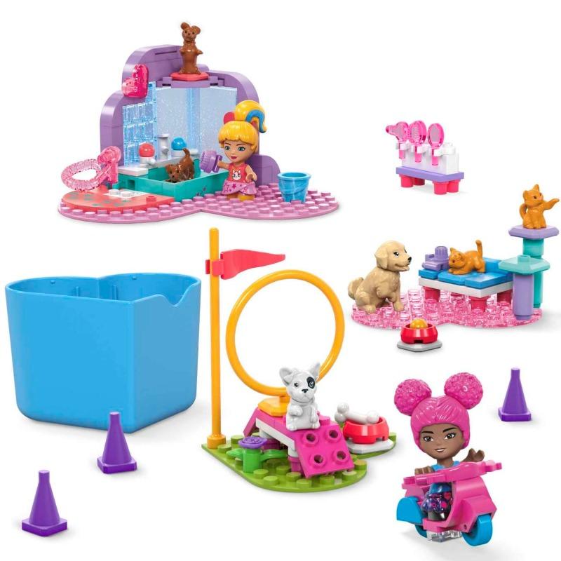 Mega Bloks Barbie Color Reveal Train 'n Wash Pets