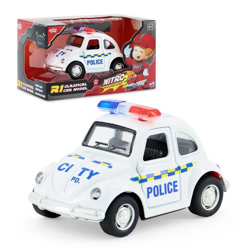 Nitro2Go Die-cast R1 Classical Car Model - Police White