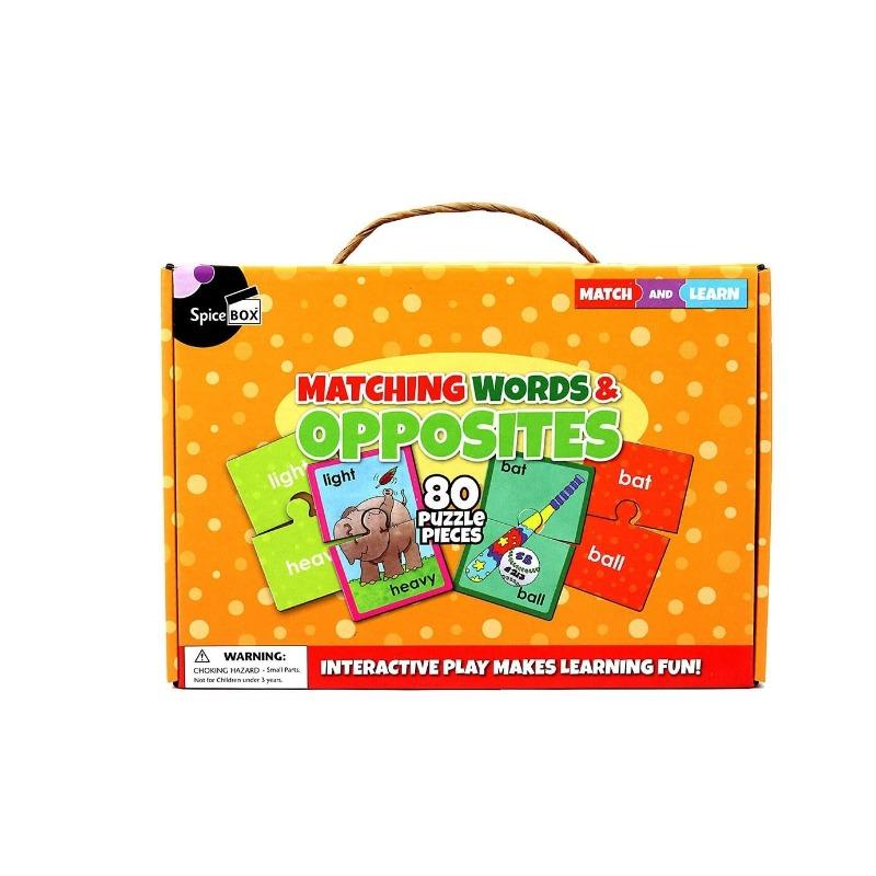 Spice Box Matching Words and Opposites For Kids