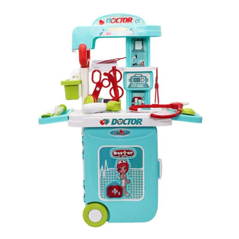 Big Trolly Doctor Set Comprehensive Doctor Kit Blue