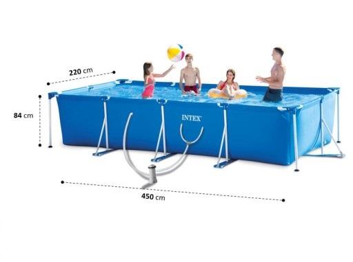 Intex Small Frame Rectangular Pool With Water Filter Pump