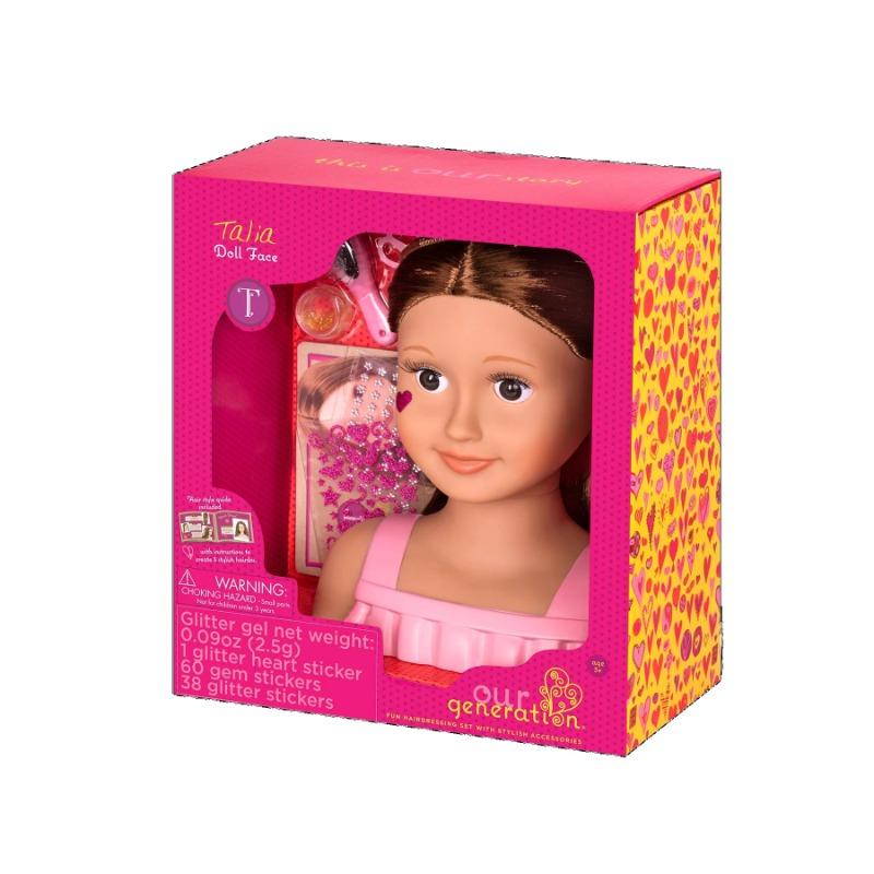 Our Generation Hair Play Styling Head Doll with Accessories