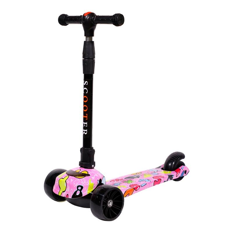 سكوتر أطفال ثلاثي العجلات قابل للطي والتعديل