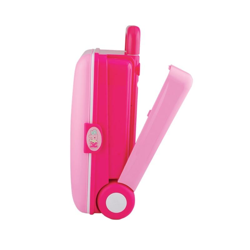 مجموعة أدوات مطبخ ترولي واقعية للعب الأدوار مع ملحقات ممتعة باللون الوردي