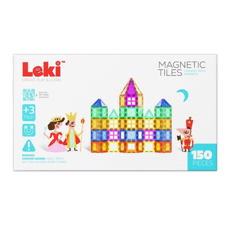 ليكي - مجموعة كتل البناء المغناطيسية 150 قطعة
