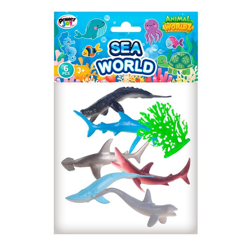 باور جوي - عالم الحيوانات البحرية 4 بوصة 6 قطع