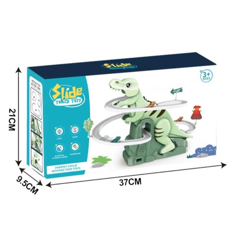 Dinosaur Climbing Stairs Slide Track Toy.