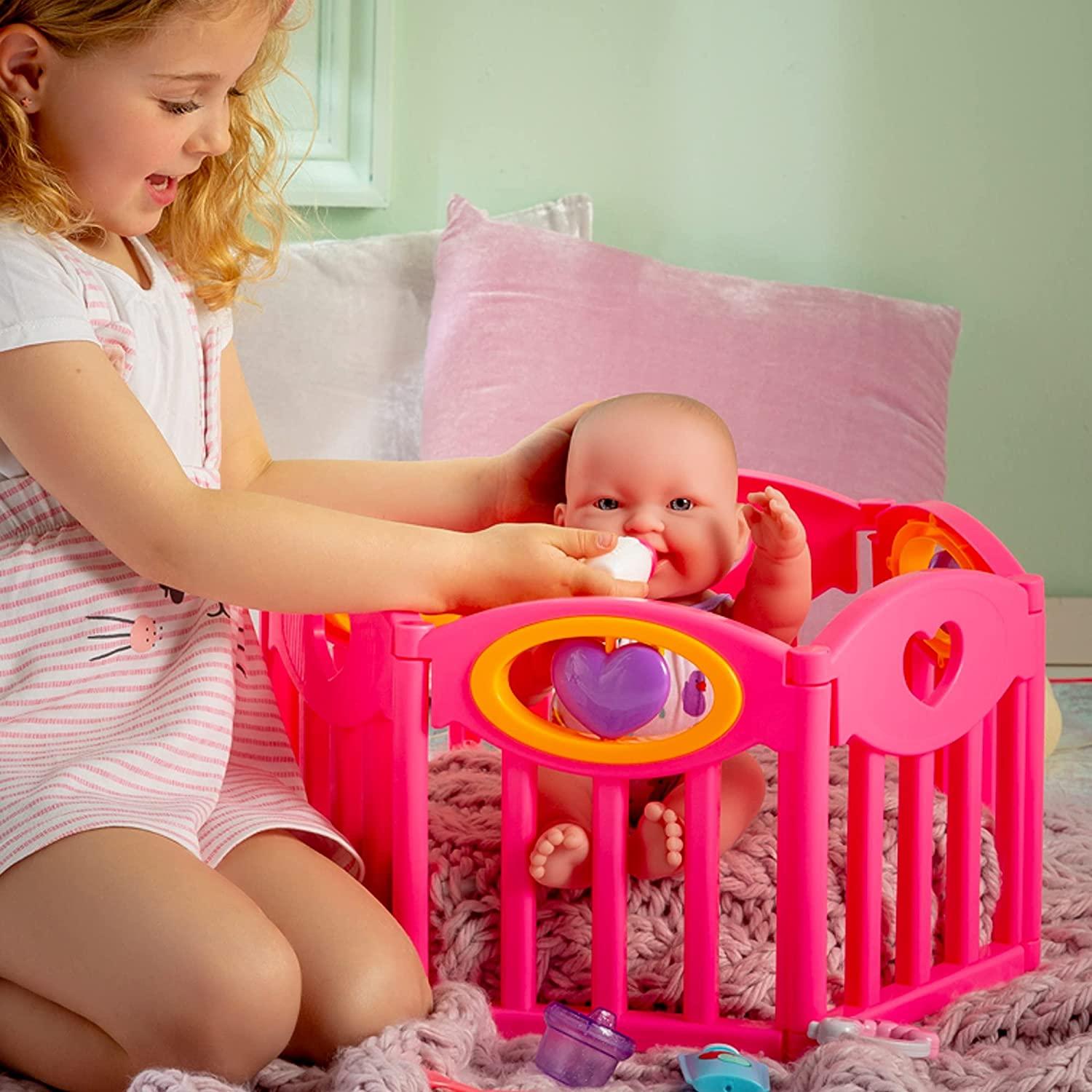 JC Toys Deluxe Baby Doll PlayPen And Accessories For Doll