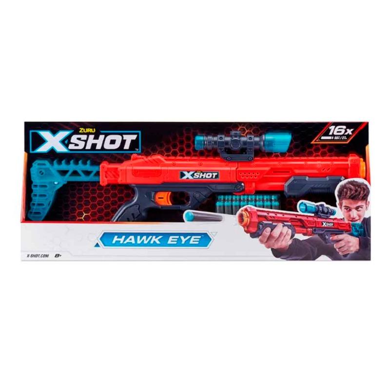 Bundle X-Shot Excel Hawk Eye Shooter Gun + Excel Fury Foam Dart Blaster