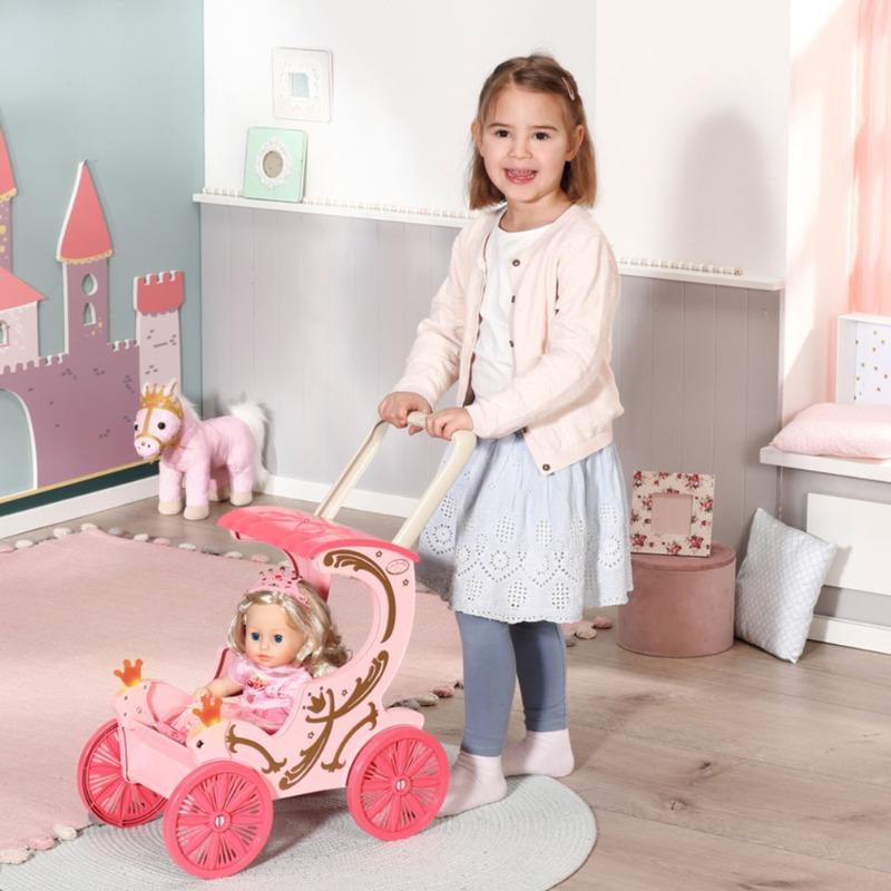 بيبي أنابيل - عربة سحب الدمية مع المهر الوردي