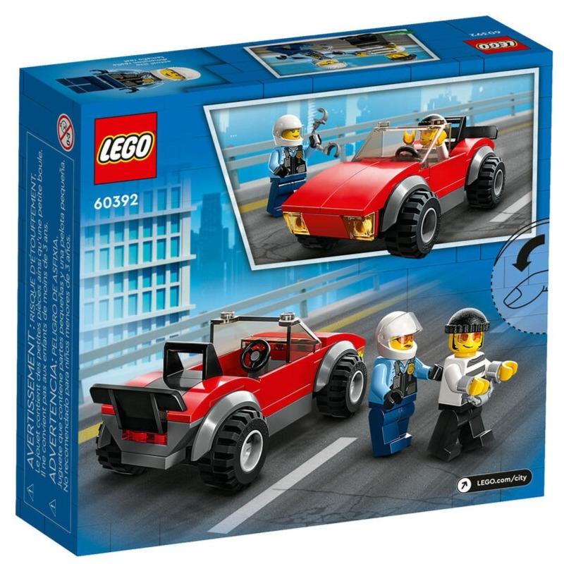 LEGO City Police Bike Car Chase Building Toy Set - 59 Pcs