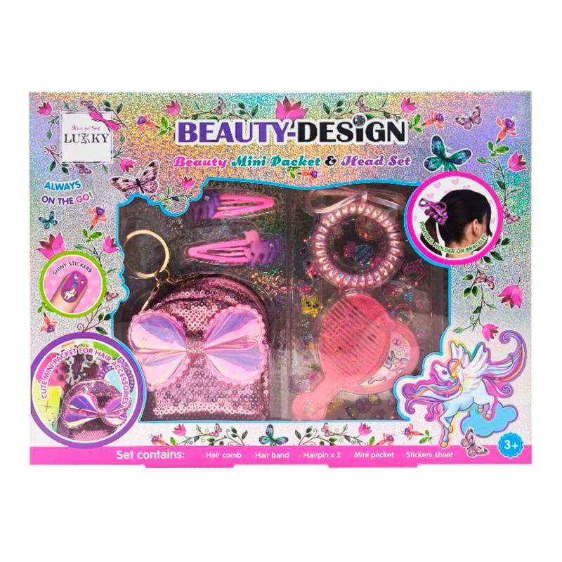 لوكي - مجموعة أدوات التجميل الصغيرة مع سماعات رأس