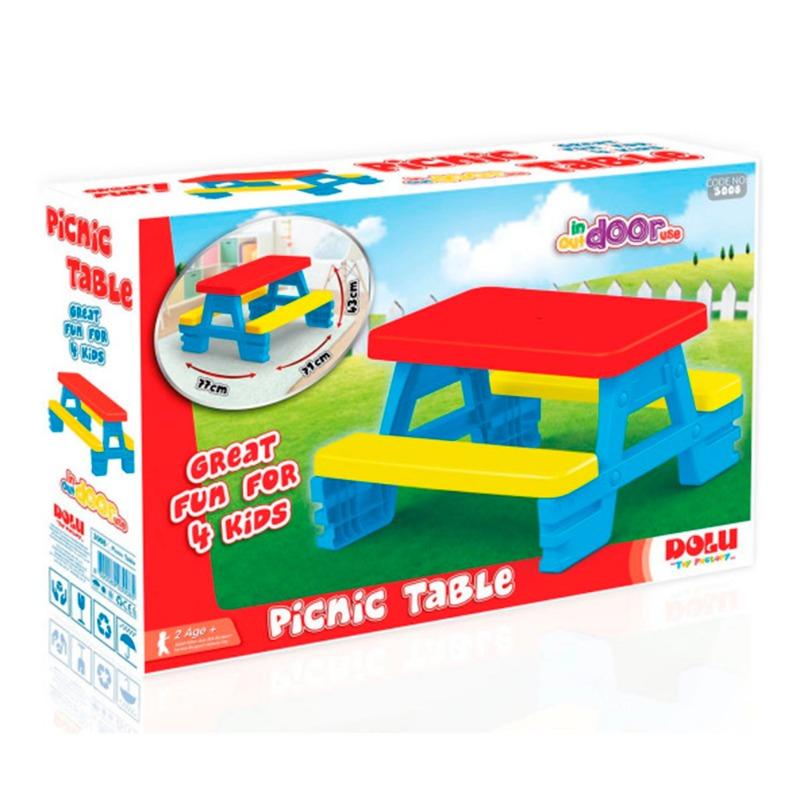 دولو - طاولة النزهة مع مقاعد للأطفال