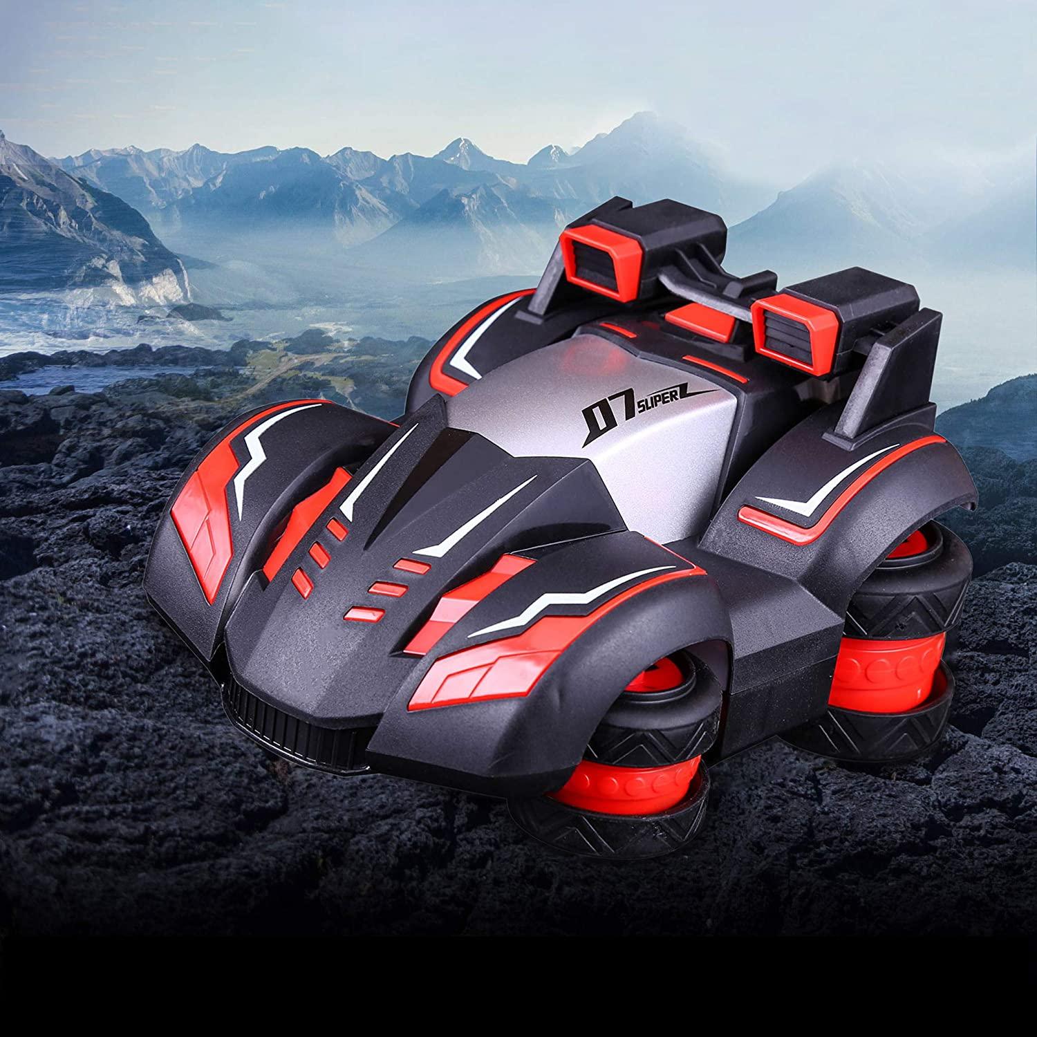 D Power Turbine Drift Stunt High Speed Remote Control Car - Red