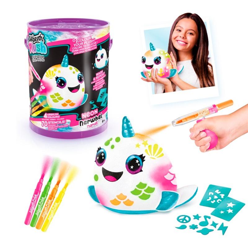 Canal Toys Airbrush Plush - Neon Squish Pals Paint Can - Assorted