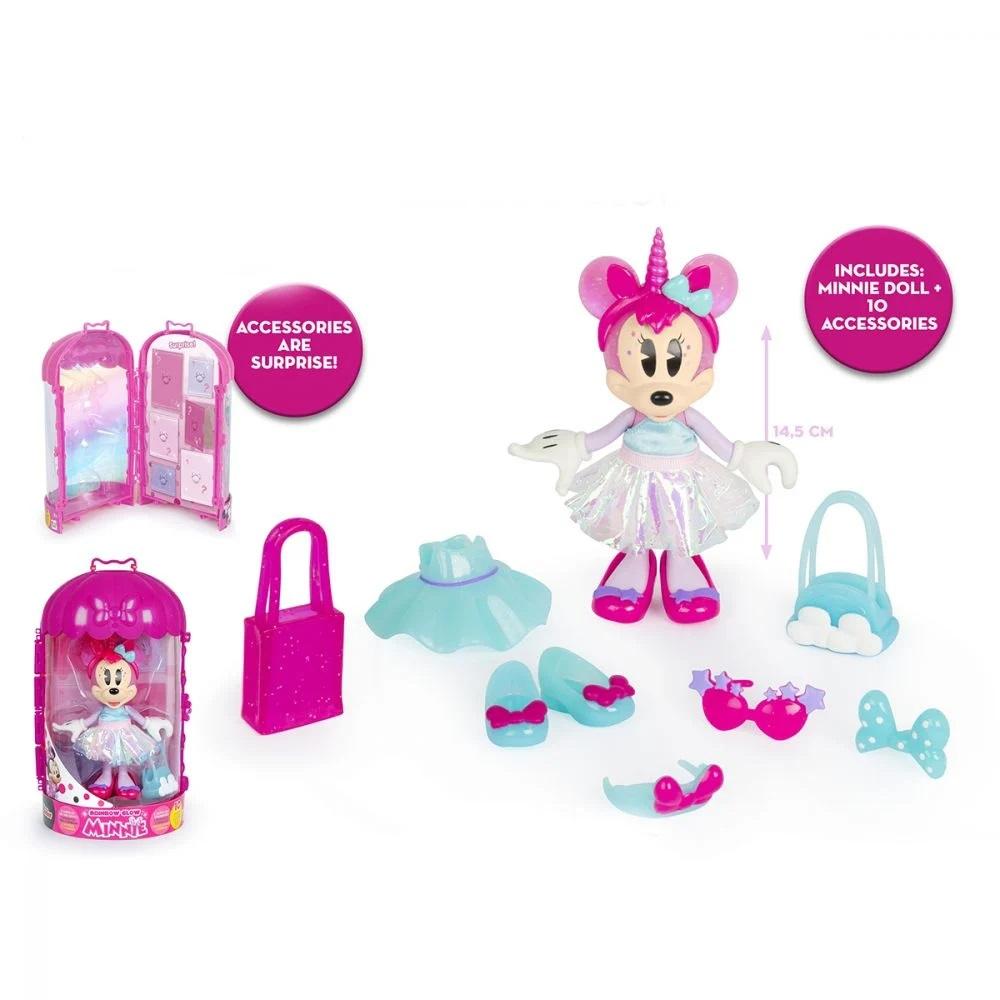 Rainbow Glow Minnie Mouse Fashion Dolls Fun