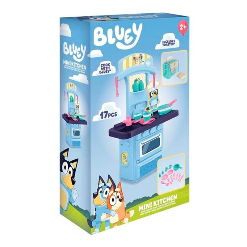 Bluey Small Kitchen Bluey with Toaster 17 Piece - Blue