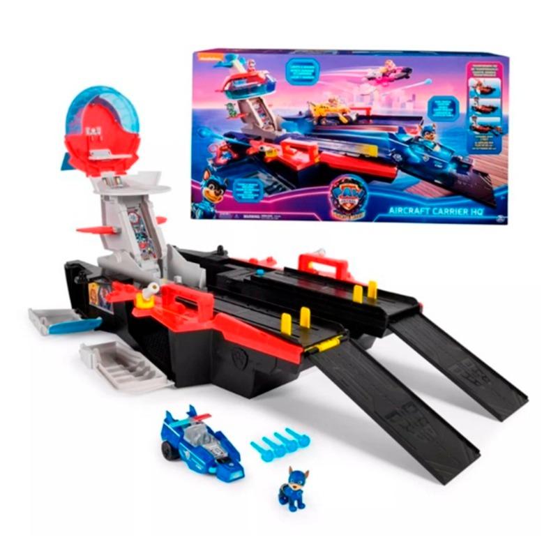 Paw Patrol The Mighty Movie Aircraft Carrier HQ playset