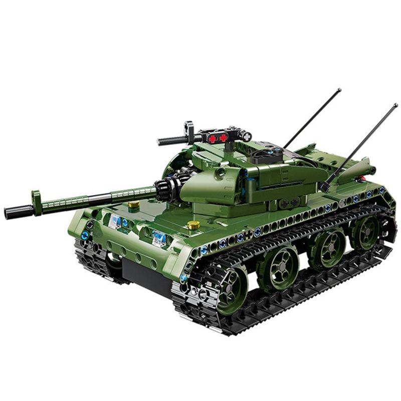 كيو مان - لعبة تركيب دبابة النمر العسكرية بجهاز تحكم عن بعد