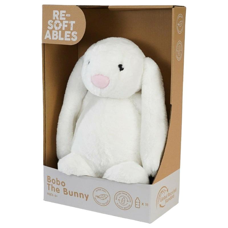 Resoftables Plush Bunny Bobo Medium 14 inch - white