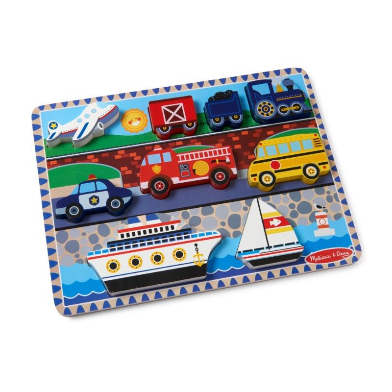 Chunky Wooden Puzzle – Vehicles