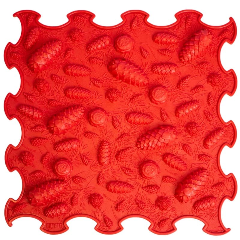 Ortoto Puzzle Mat Pinecones Soft - Light Red