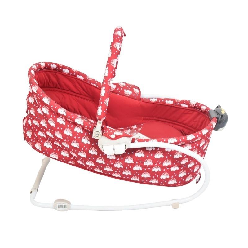 Amla Care - Printed Baby Bed With Toy Bar - Red