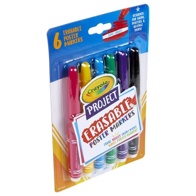 Crayola Project Erasable Crayons -6 Colors Bold