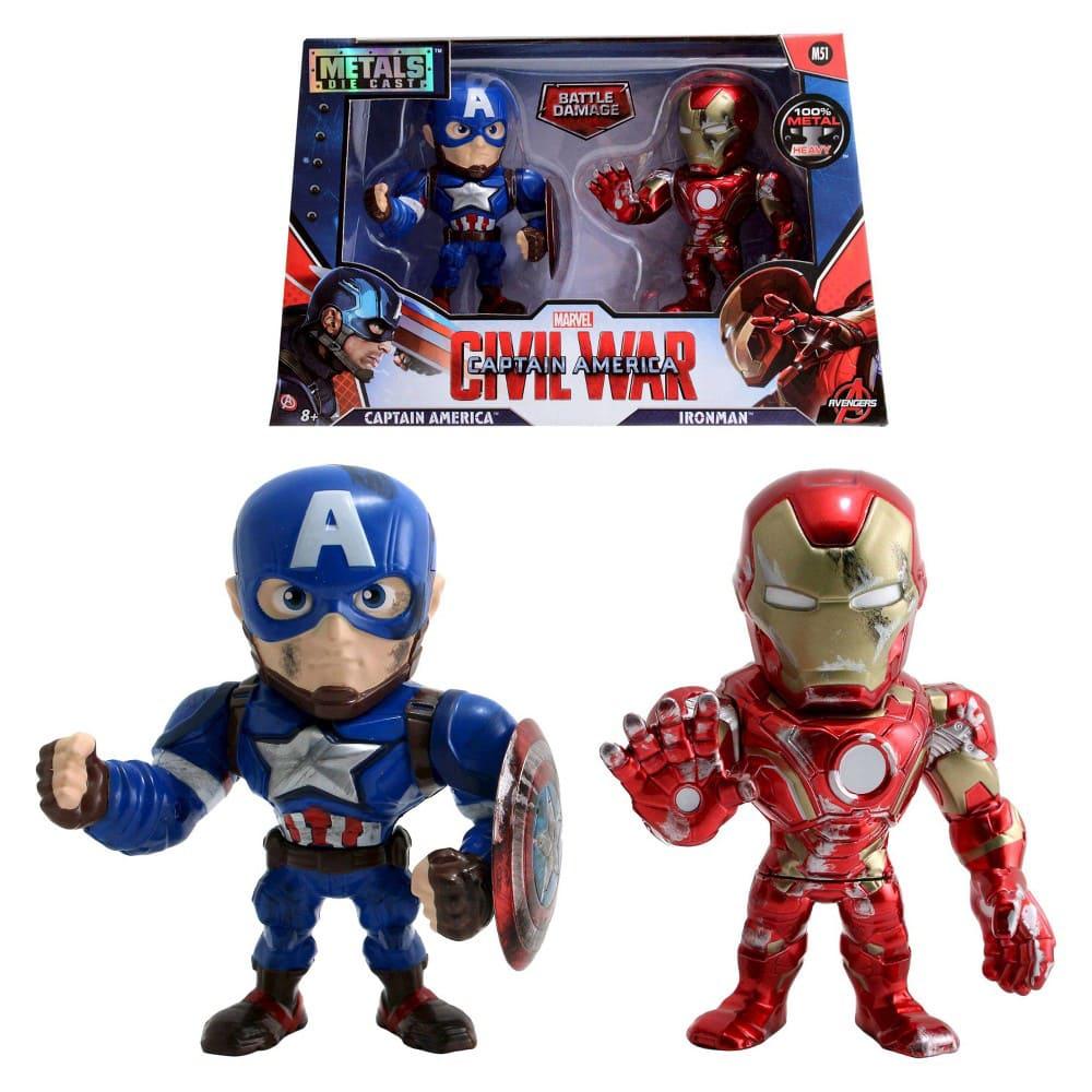 Marvel Ironman And Captain America Civil War Pack 4 Inch