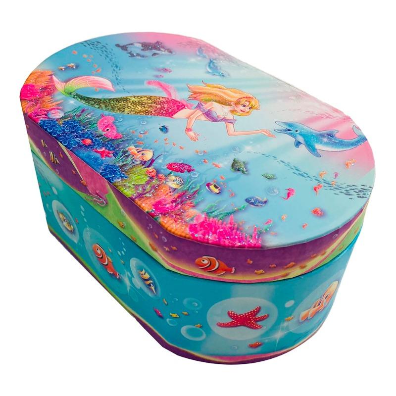 Mermaid Printed Musical Jewelry Box