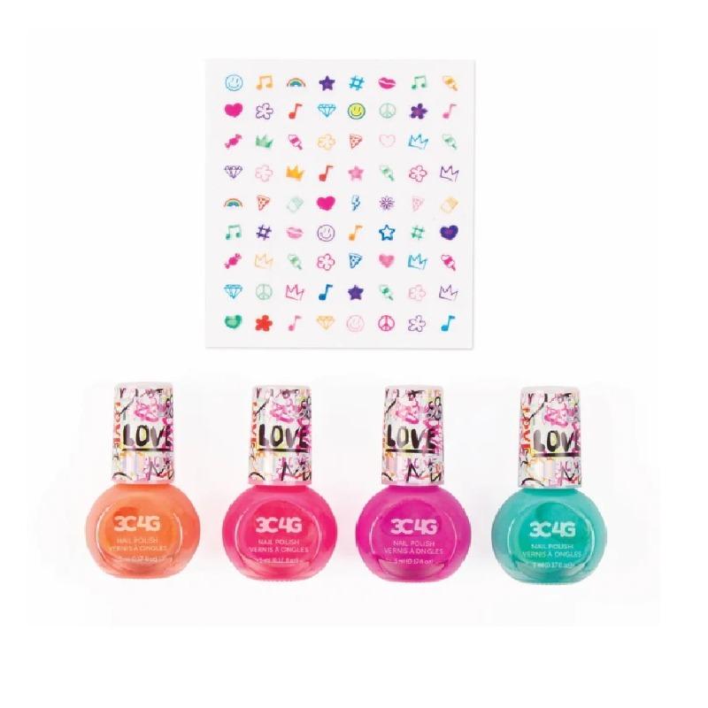 3C4G Graffiti Nail Polish and Nail Sticker Set