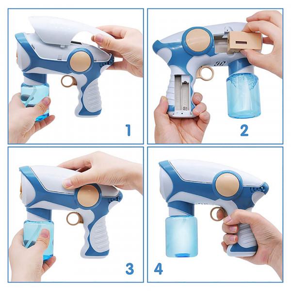 Wanna Bubbles Light Up Smoke Bubble Shooter Gun