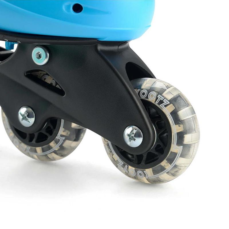 زوتز - حذاء تزلج بعجلات قابل للتعديل مقاس (32-35) أزرق