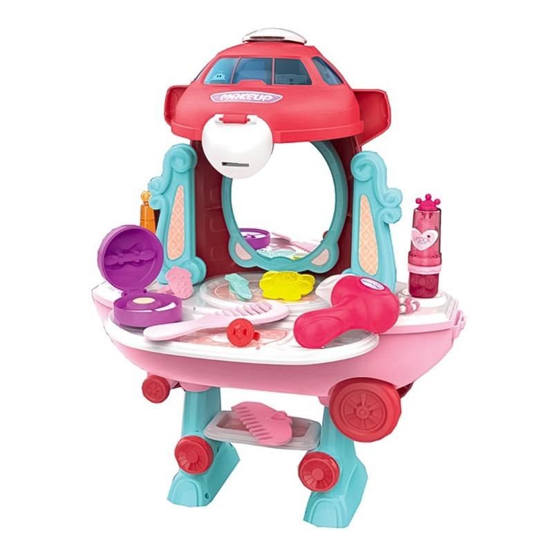 مجموعة أدوات التجميل بتصميم طائرة - 28 قطعة