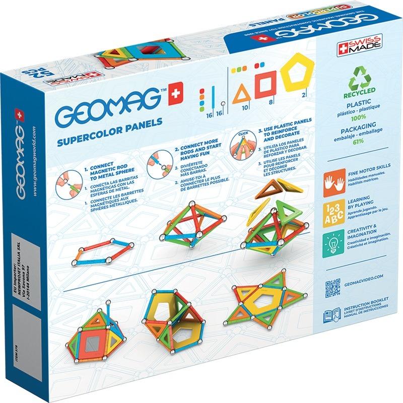 Geomag Supercolor Panels Magnetic Construction - 52 pieces
