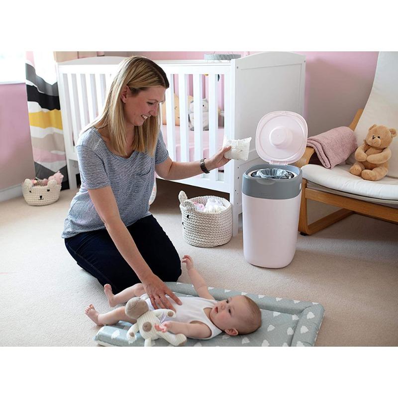 تومي تيبي - جهاز التخلص من حفاضات الأطفال - لون وردي