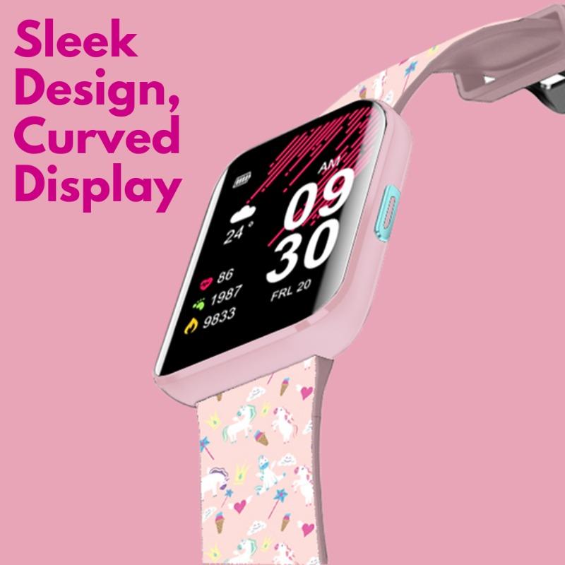 WatchOut Champion Kids & Teens Smartwatch with Habit Building, Heart Rate, Activity Track, 22 Sports Mode, Waterproof, Class Lock (Blush Pink)