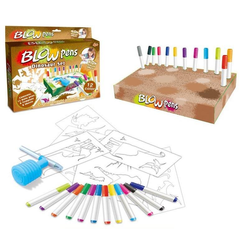 Blow Pens Dinosaur Set