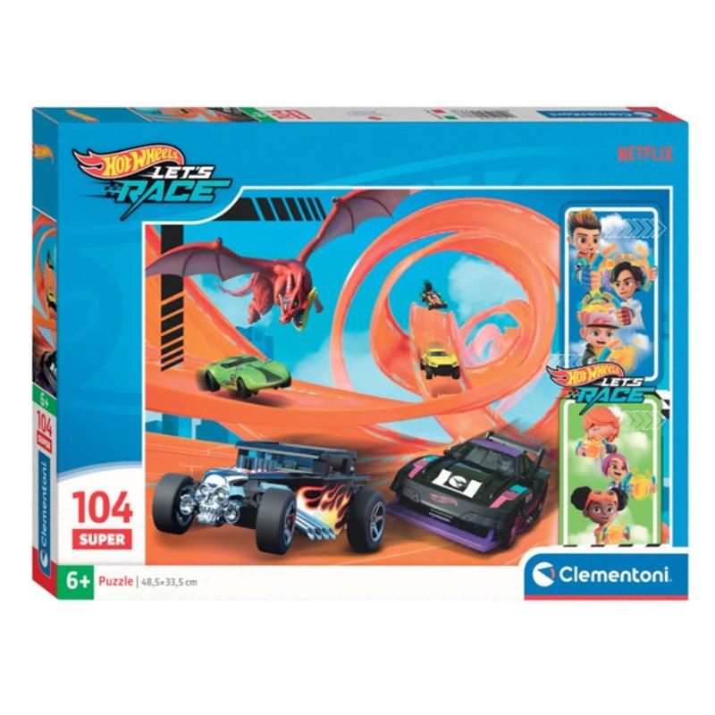 Clementoni Hot Wheels Super Color Square Puzzle 104 Pieces